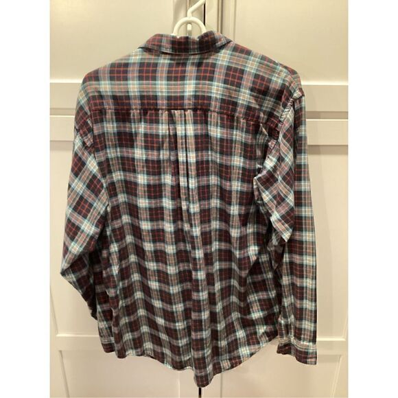 PATAGONIA Mens Sz Medium Plaid Button Down Long Sleeve Shirt Blue - Picture 5 of 9